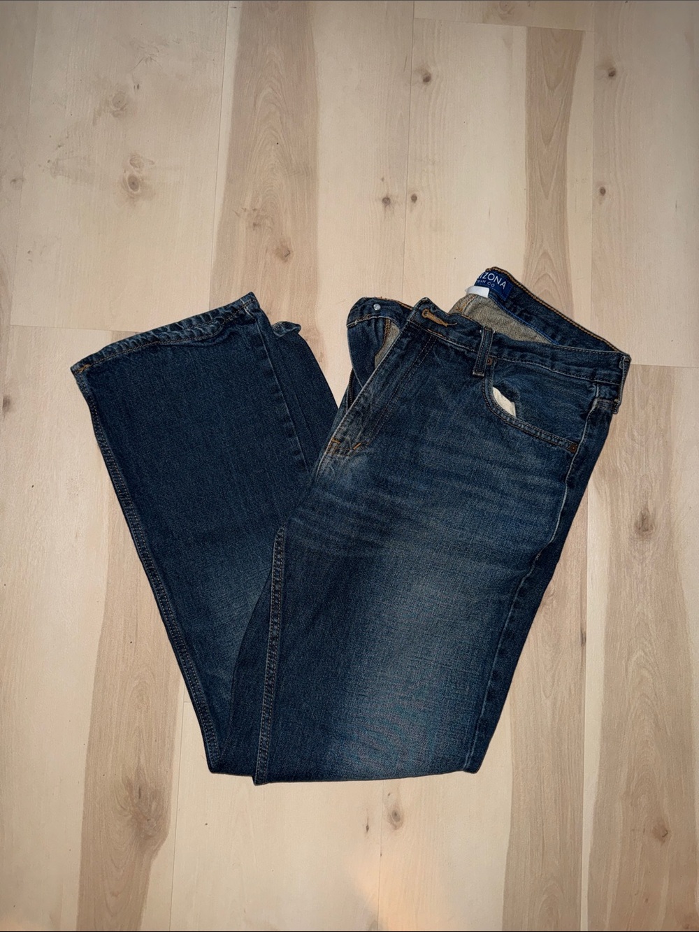 Arizona Jean Company Dark Blue Straight Leg Men's Jeans